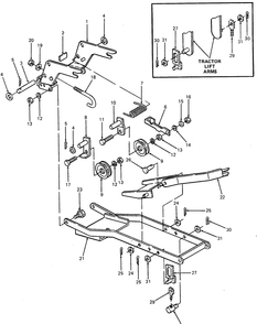 Hanging Frame And Mule Drive Diagram and Parts List for 35950C 190359100-SGT Cub Cadet Lawn Tractor